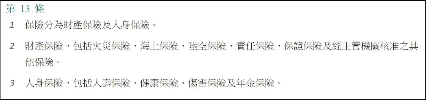 醫療險是什麼？保險法第一章第一節第十三條