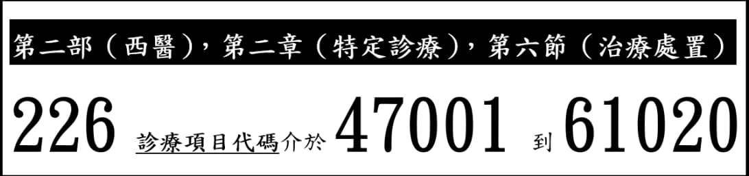 健保支付標準226-代碼47001~61020